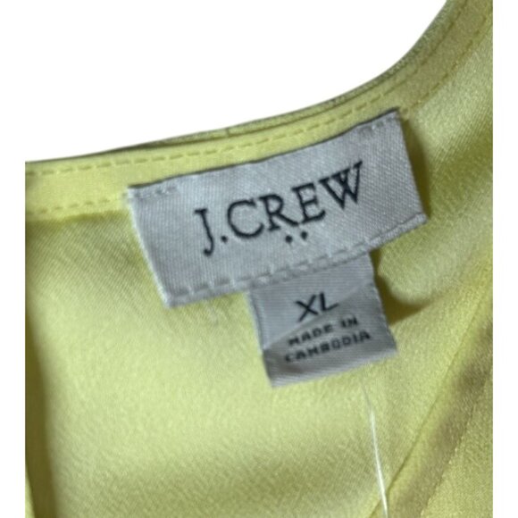 J.Crew Sleeveless Blouse Women's XL‎ Yellow Polyester New - Picture 6 of 8